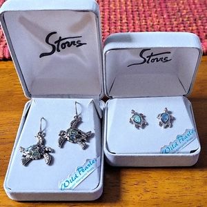 Wild Pearle Turtle Earrings (2pair)